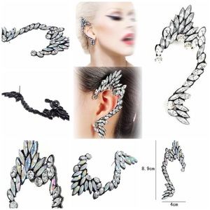 1 PIECE GOTH, PUNK ELF FLL DIMANTE EAR WRAP!🖤👂🏼